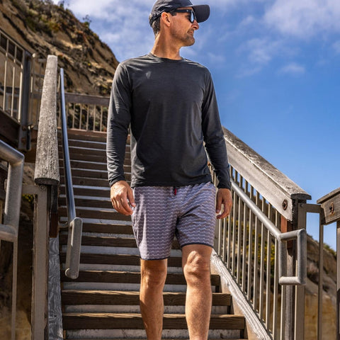 CROSSOVER ELASTIC WAIST SWIM TRUNK