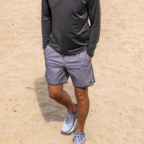 CROSSOVER ELASTIC WAIST SWIM TRUNK